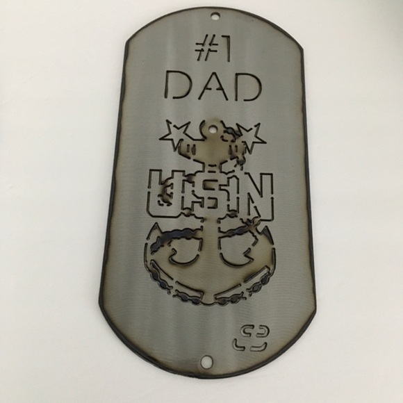 United States Navy Dog Tag Master Chief Steel - Picture 8 of 10